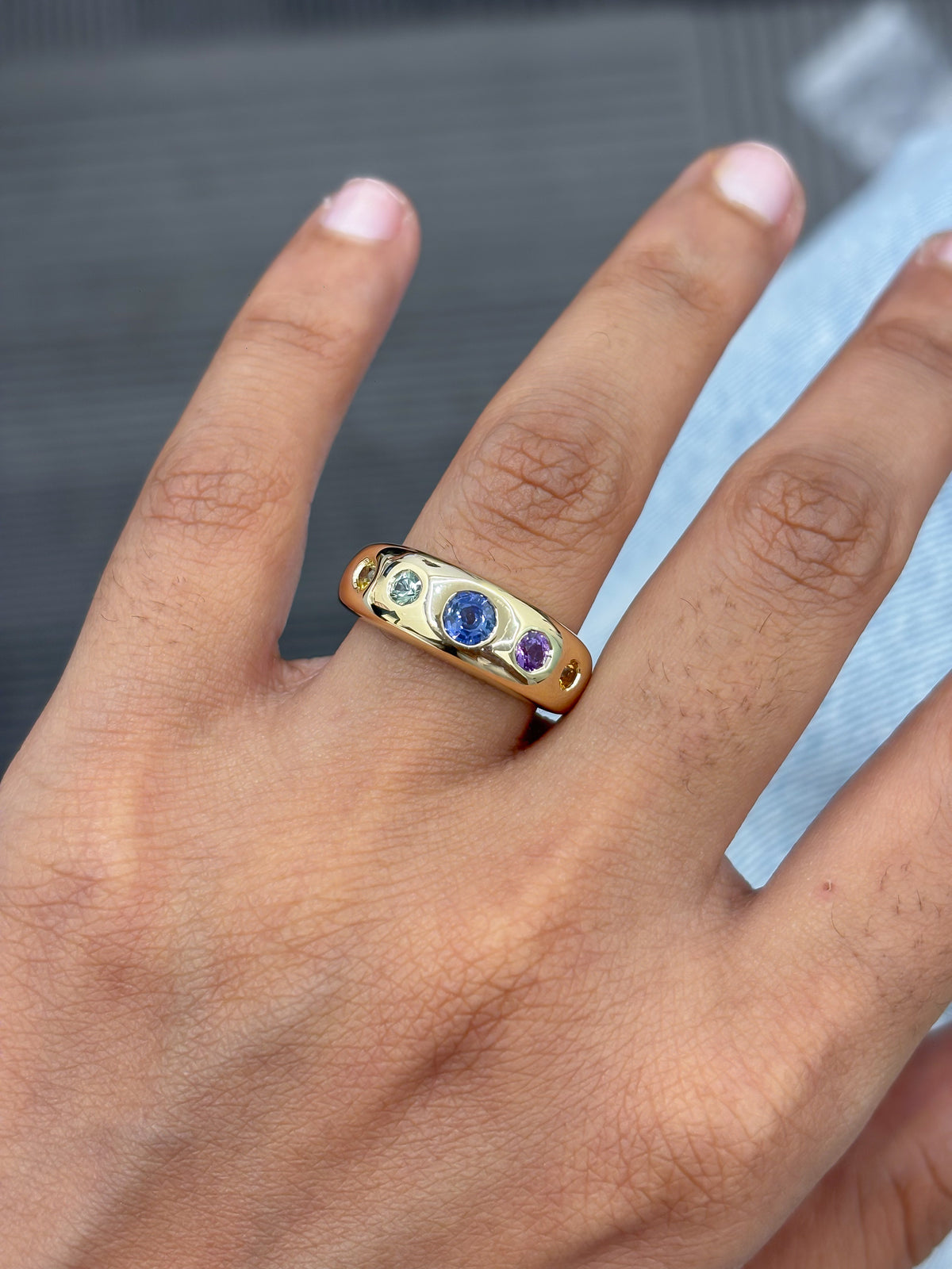 Rainbow Sapphire Ring