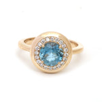 Aquamarine Diamond Ring