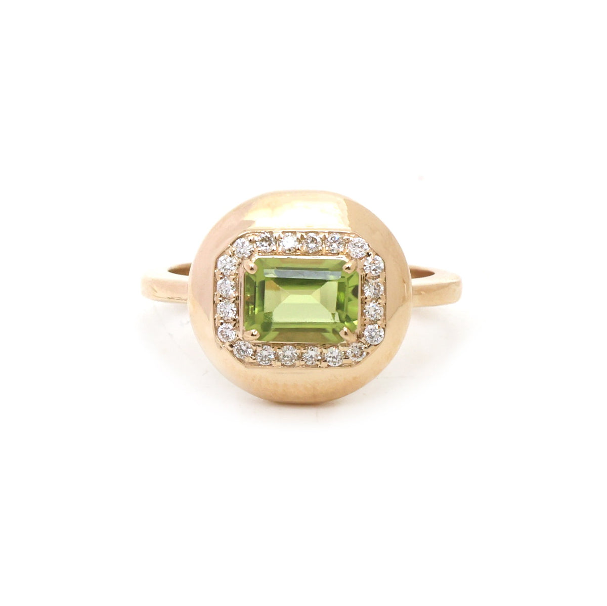 Peridot Diamond Ring