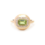 Peridot Diamond Ring