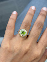 Peridot Diamond Ring