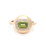 Peridot Diamond Ring