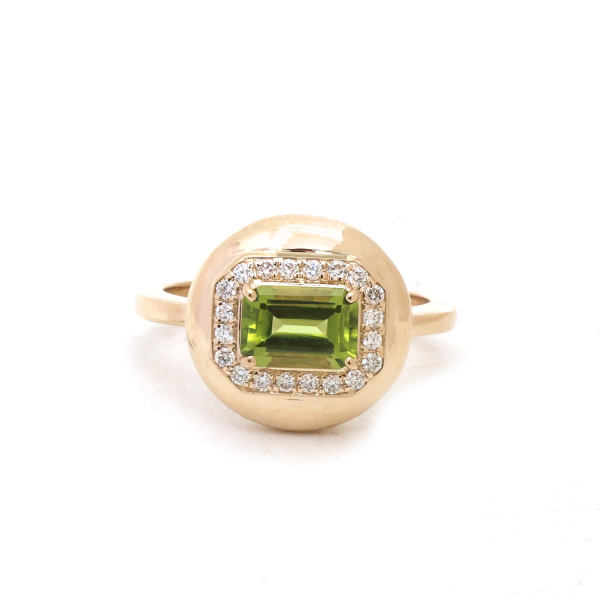 Peridot Diamond Ring