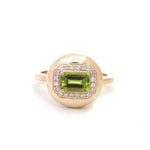 Peridot Diamond Ring