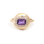 Amethyst Diamond Ring