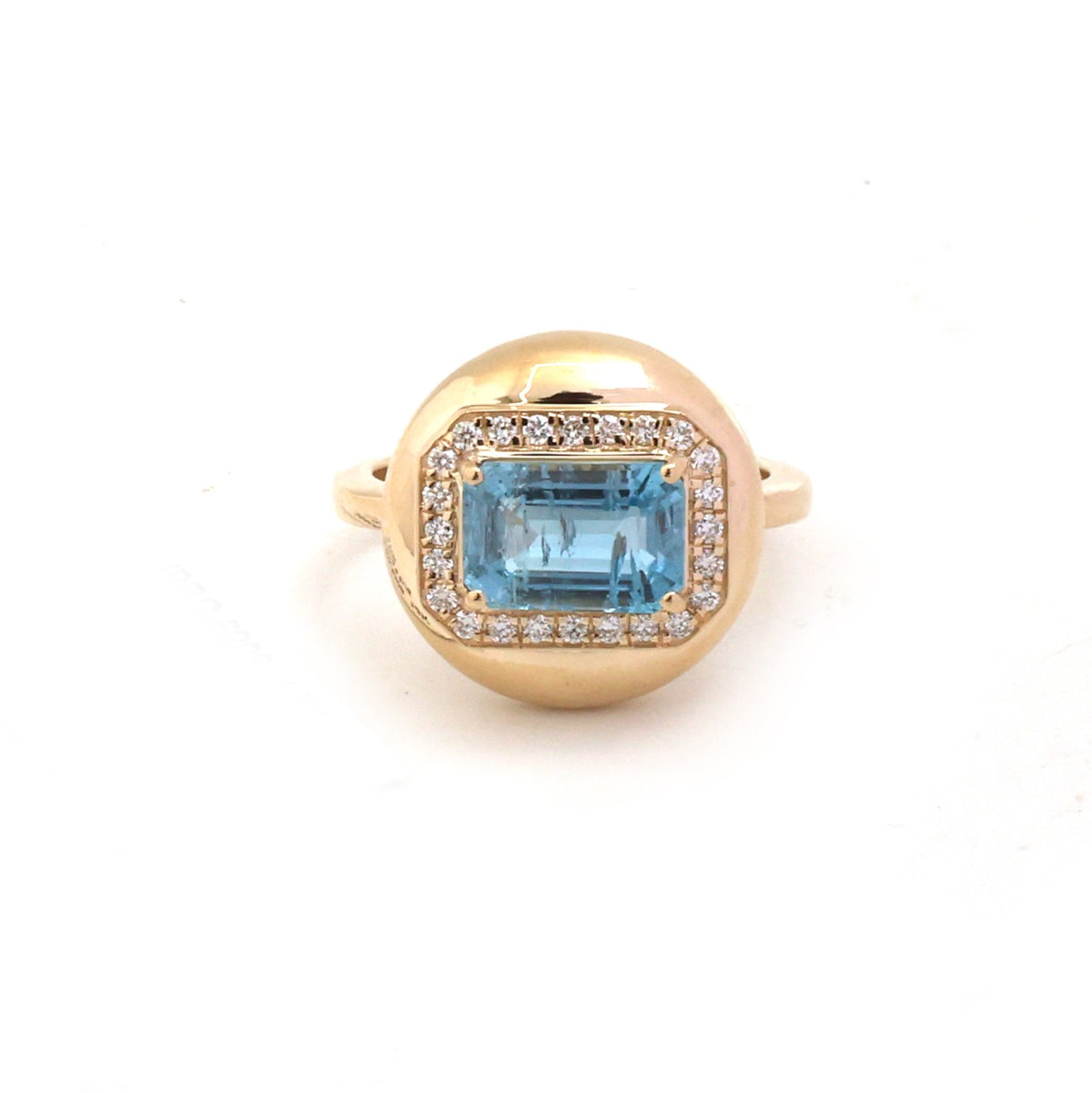 Aquamarine Diamond Ring