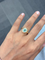 Paraiba Tourmaline Diamond Ring