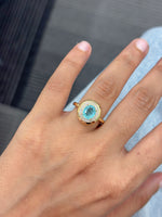 Paraiba Tourmaline Diamond Ring