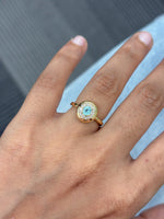 Paraiba Tourmaline Diamond Pinky Ring