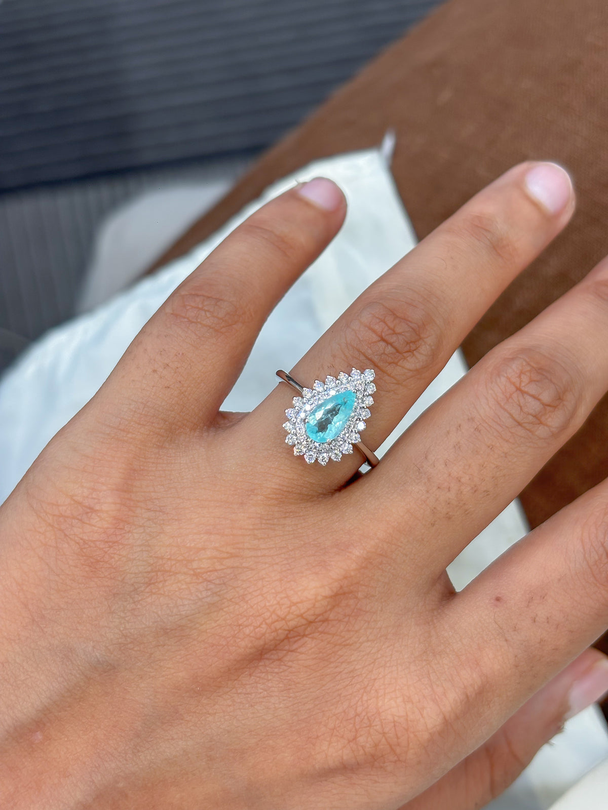 Paraiba Tourmaline Diamond Ring