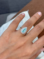Paraiba Tourmaline Diamond Ring