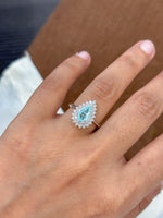 Paraiba Tourmaline Diamond Ring