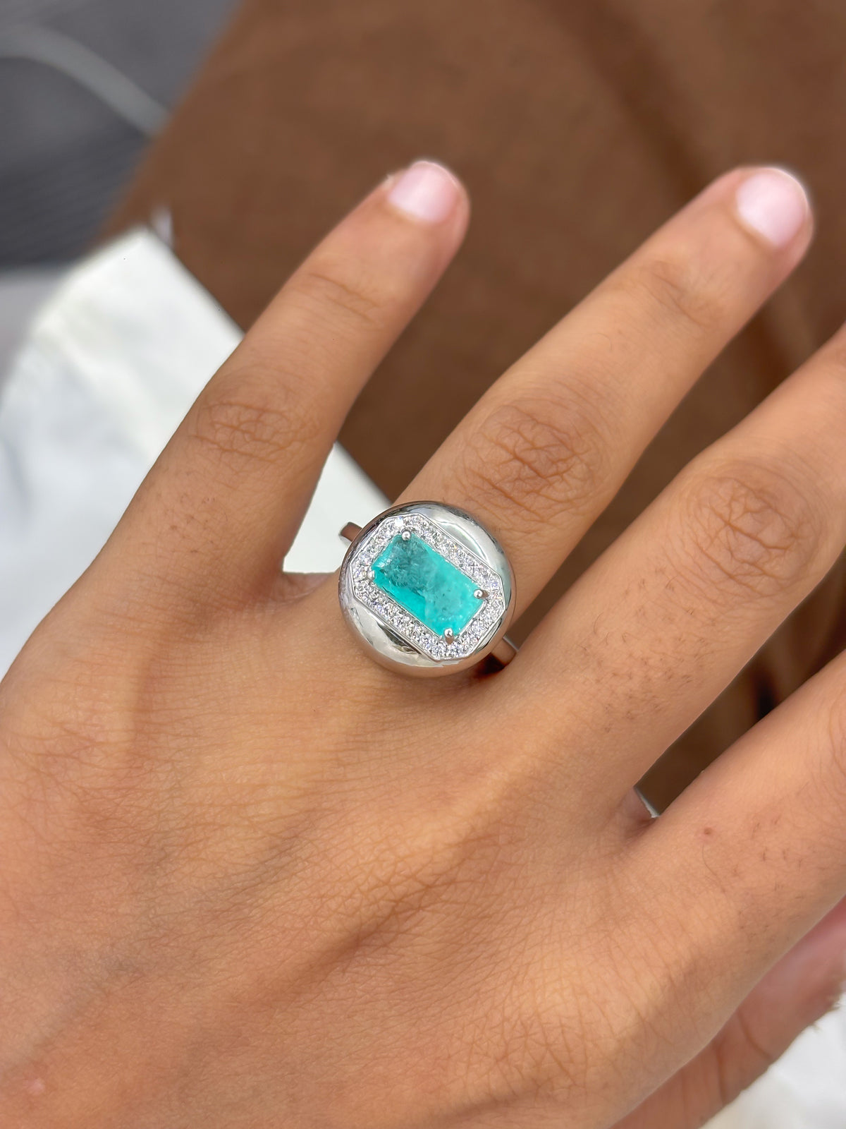 Paraiba Tourmaline Diamond Ring