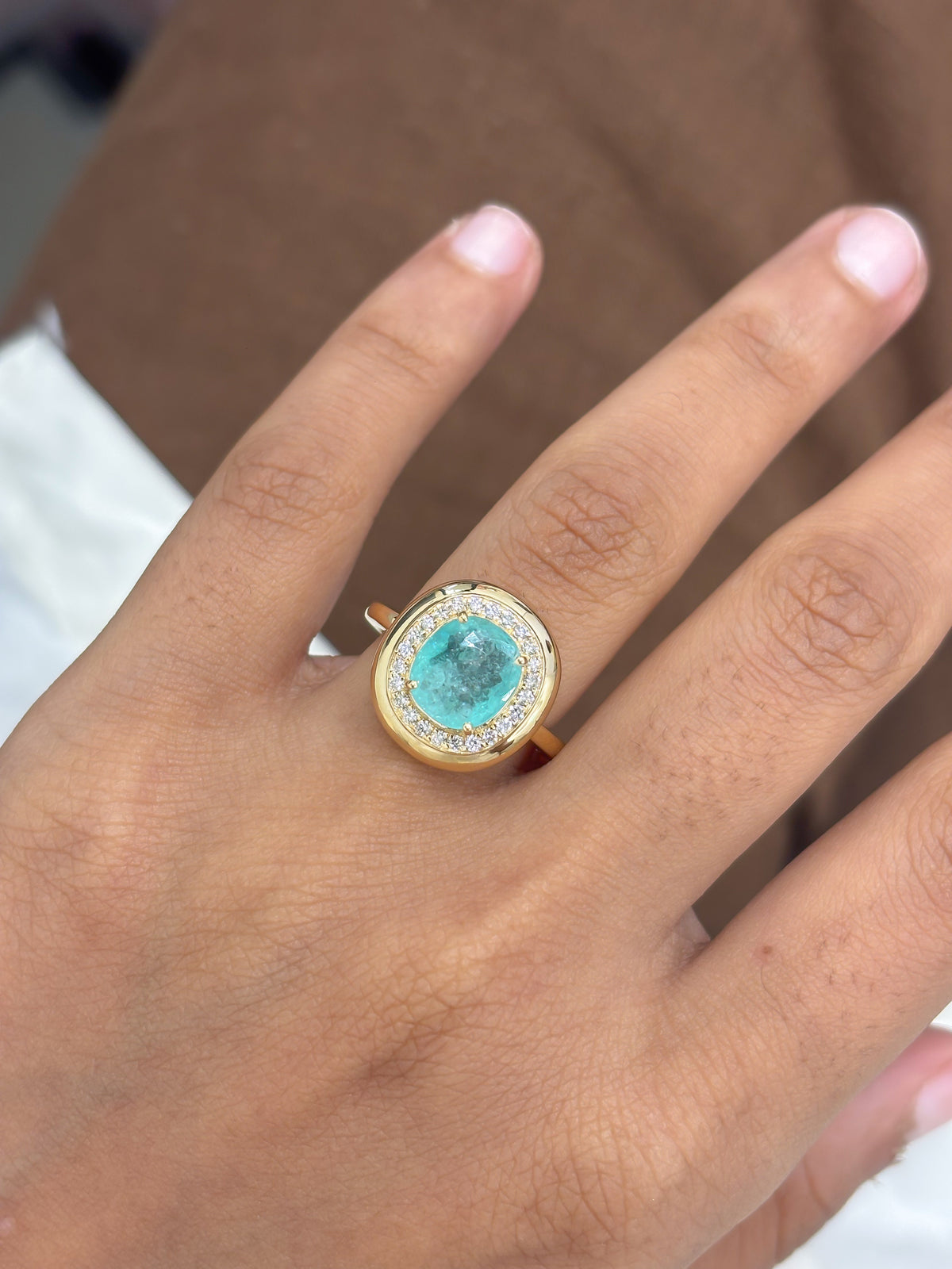 Paraiba Tourmaline Diamond Ring