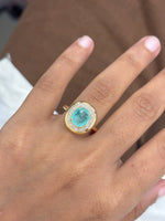 Paraiba Tourmaline Diamond Ring