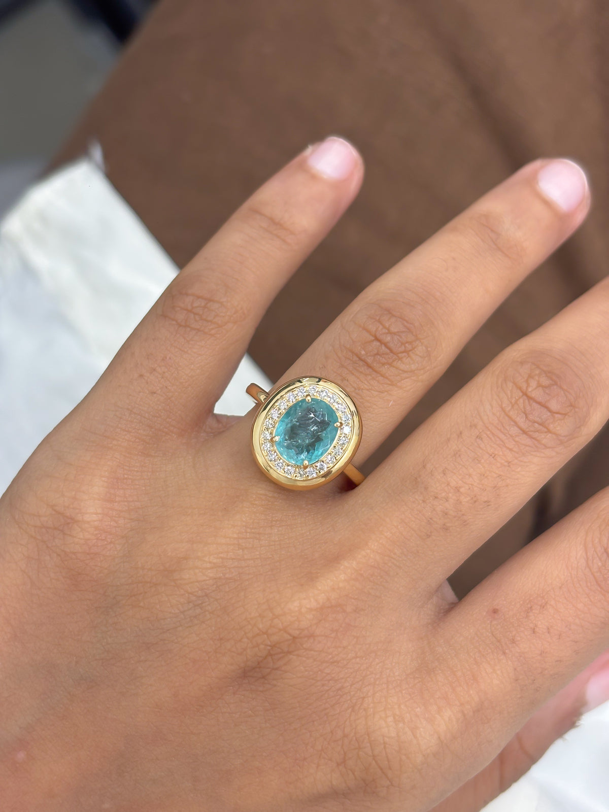 Paraiba Tourmaline Diamond Ring