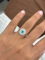 Paraiba Tourmaline Diamond Ring