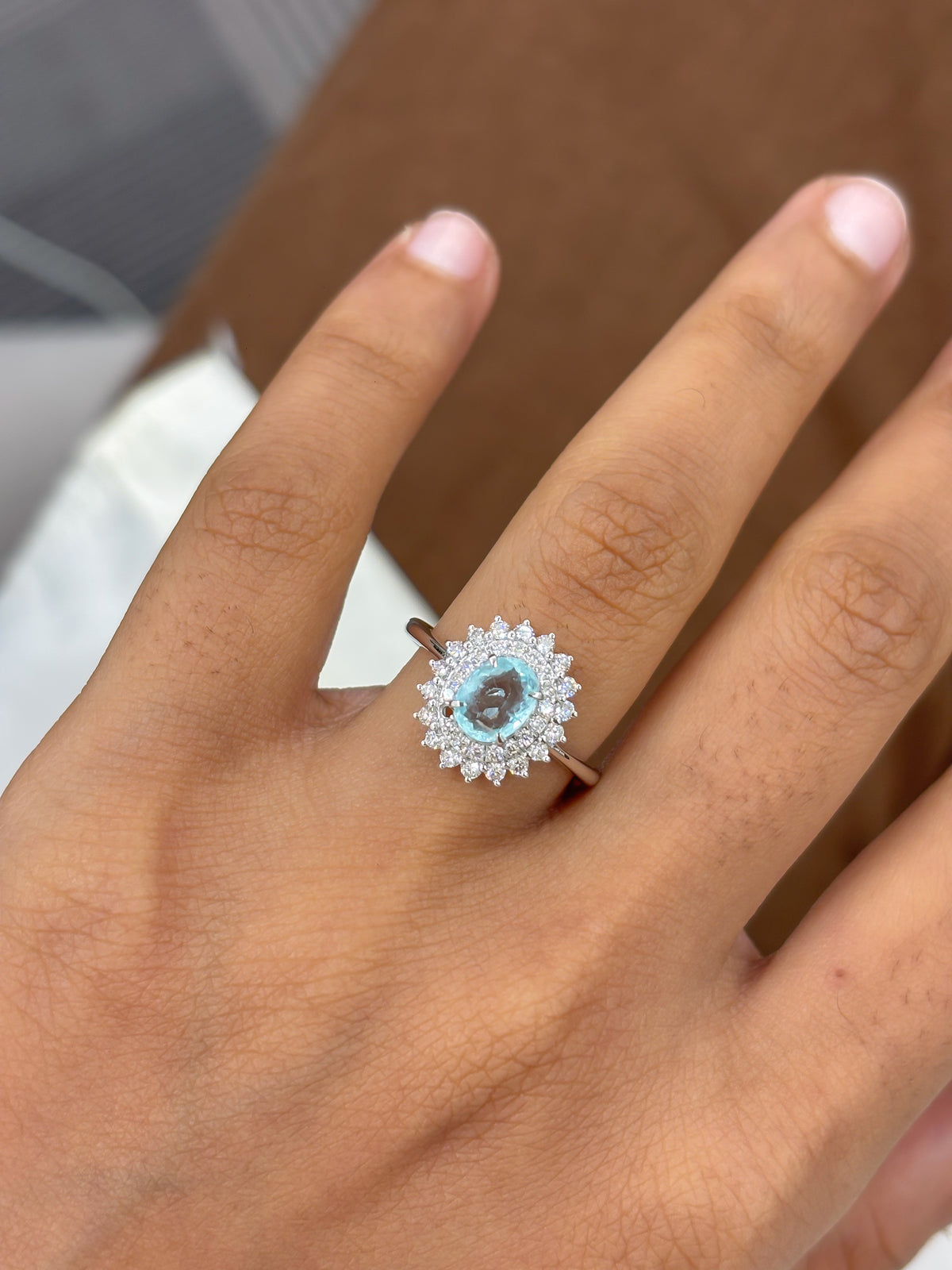 Paraiba Tourmaline Diamond Ring