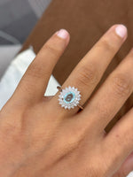 Paraiba Tourmaline Diamond Ring