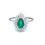 Emerald Diamond Paraiba Tourmaline Ring