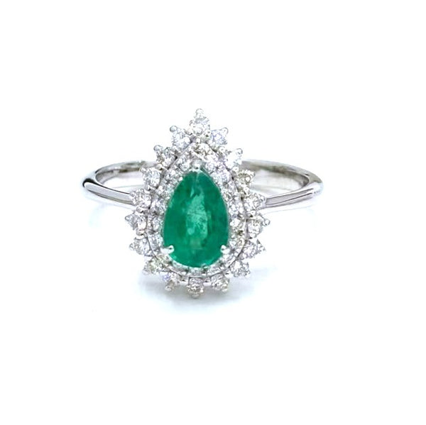Emerald Diamond Paraiba Tourmaline Ring