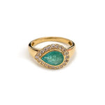 Paraiba Tourmaline Diamond Ring