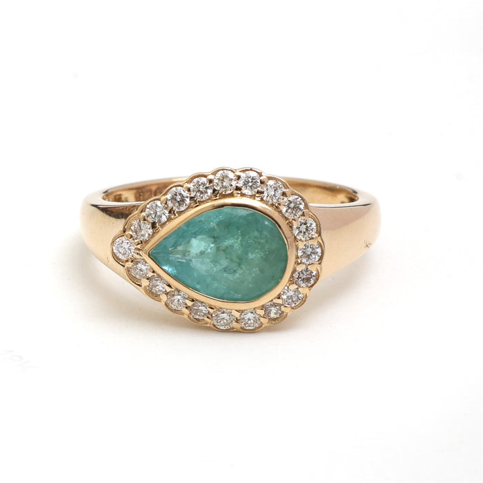 Paraiba Tourmaline Diamond Ring