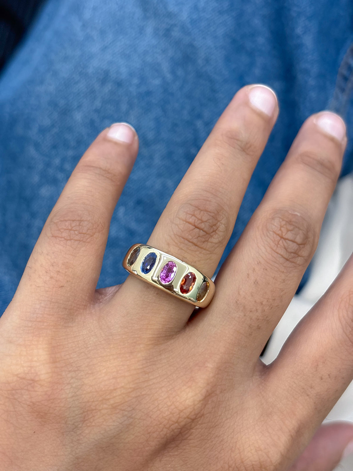 Rainbow Sapphire Ring