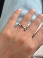 Orange Sapphire Diamond Ring
