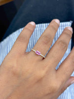 Pink Sapphire Diamond Ring