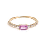 Pink Sapphire Diamond Ring
