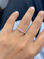 Pink Sapphire Diamond Ring