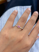 Pink Sapphire Diamond Ring