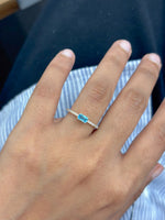 Blue Topaz Diamond Ring