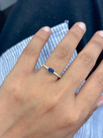 Blue Sapphire Diamond Ring