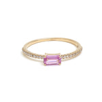 Pink Sapphire Diamond Ring