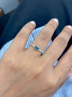 Blue Topaz Diamond Ring