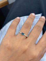Blue Topaz Diamond Ring