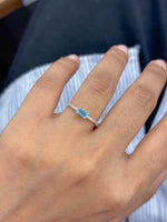 Blue Topaz Diamond Ring