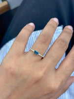 Blue Topaz Diamond Ring