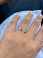 Blue Sapphire Diamond Ring