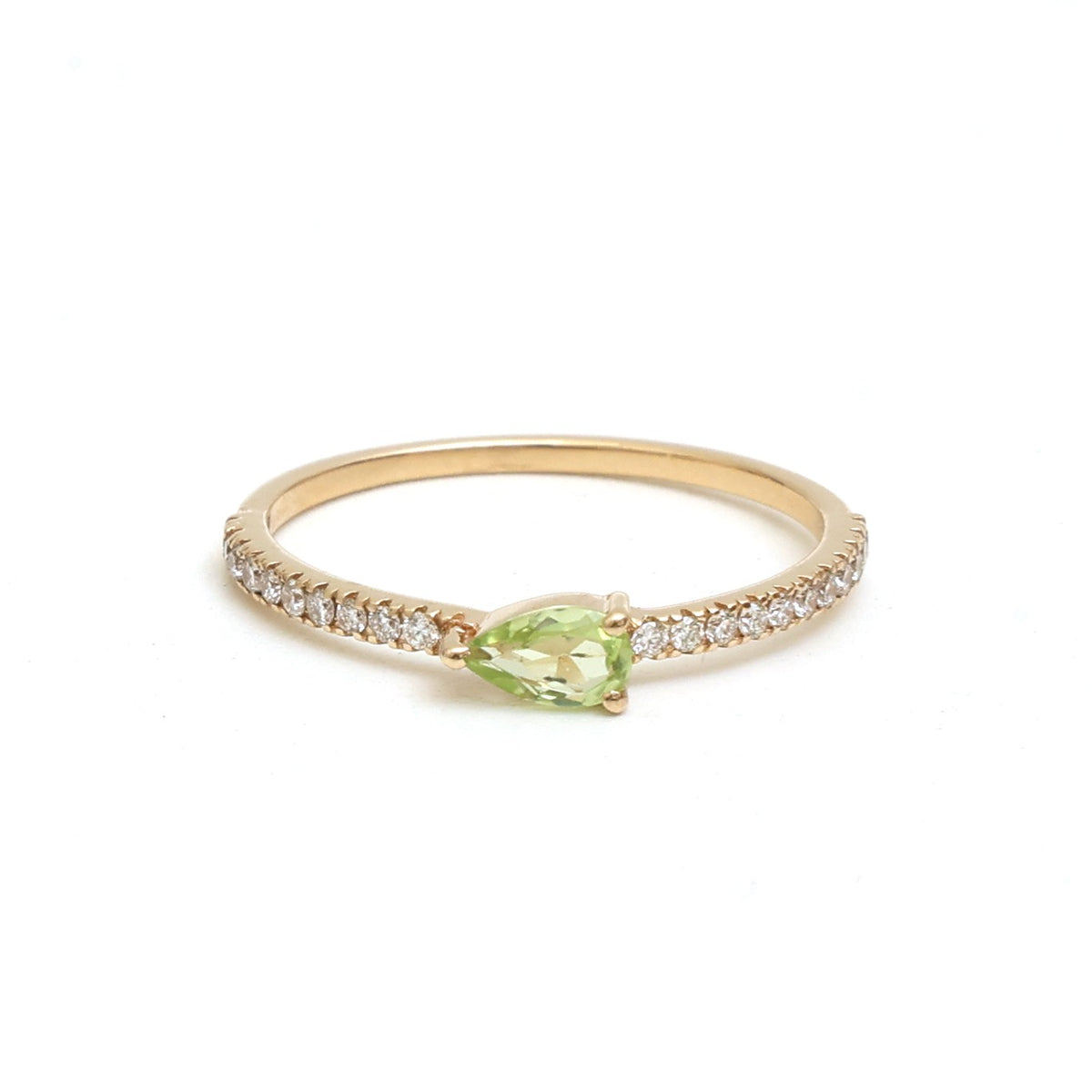 Peridot Diamond Ring