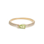 Peridot Diamond Ring