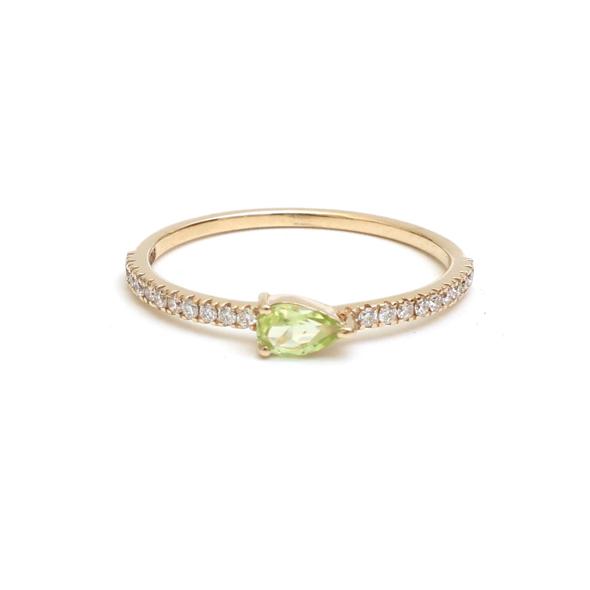 Peridot Diamond Ring