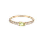 Peridot Diamond Ring
