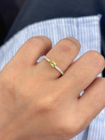 Peridot Diamond Ring