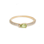 Peridot Diamond Ring