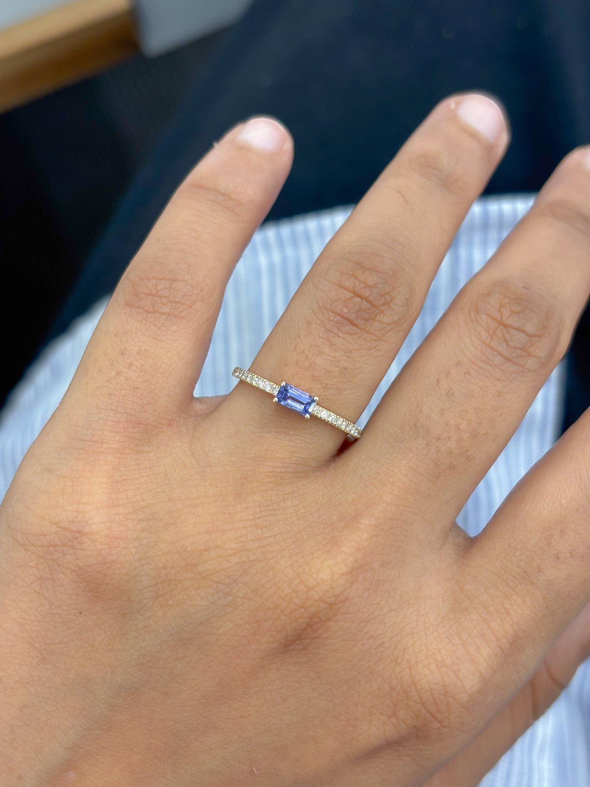 Tanzanite Diamond Ring