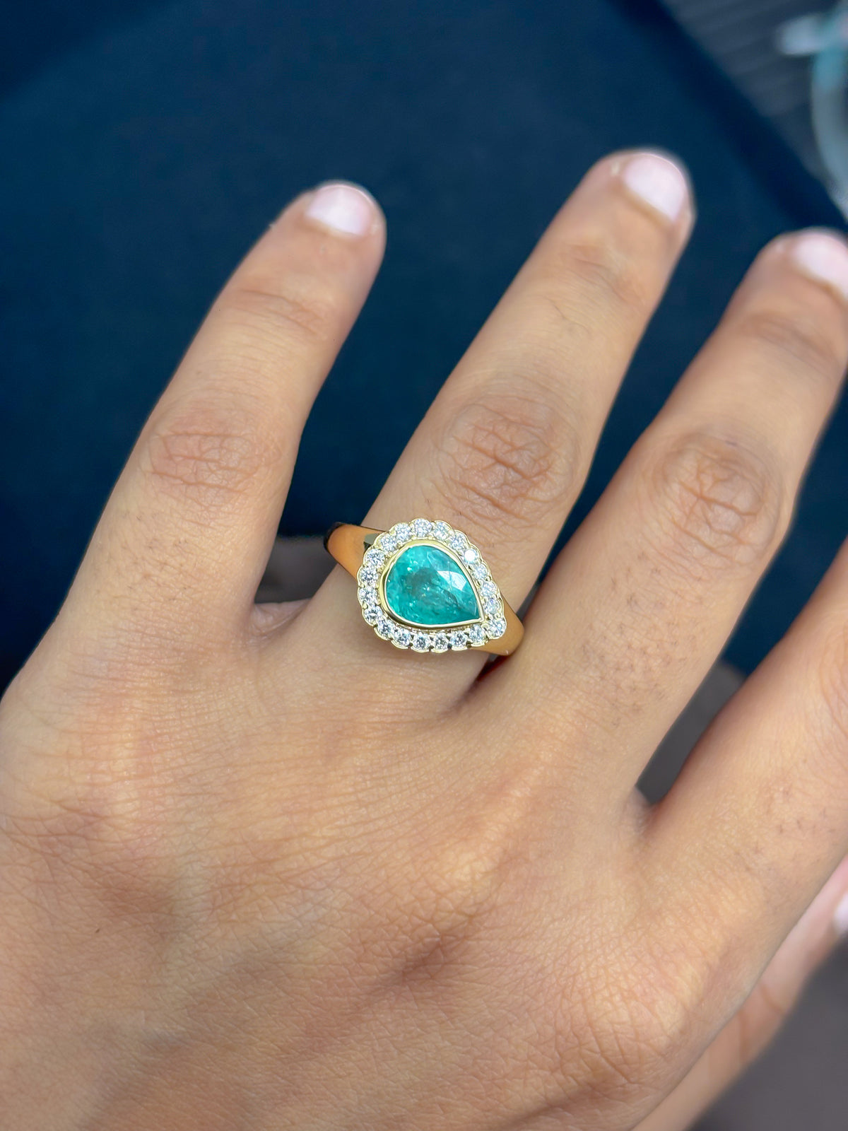 Paraiba Tourmaline Diamond Ring