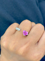 Pink Sapphire Diamond Ring
